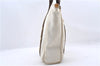 Authentic Louis Vuitton Antigua Cabas MM Tote Bag White Brown M40036 LV 9284C