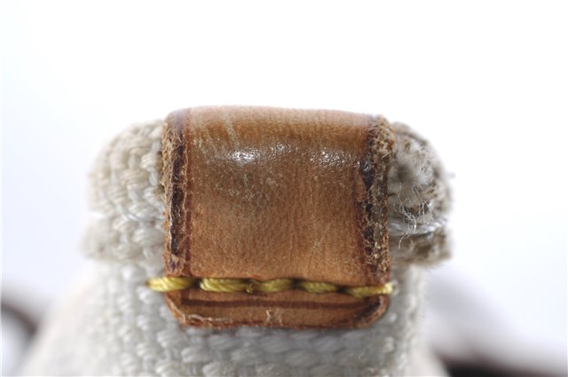 Authentic Louis Vuitton Antigua Cabas MM Tote Bag White Brown M40036 LV 9284C