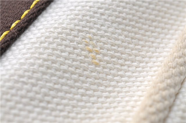 Authentic Louis Vuitton Antigua Cabas MM Tote Bag White Brown M40036 LV 9284C