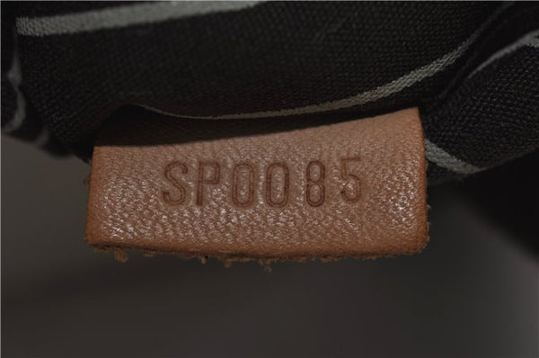 Authentic Louis Vuitton Antigua Cabas MM Tote Bag White Brown M40036 LV 9284C