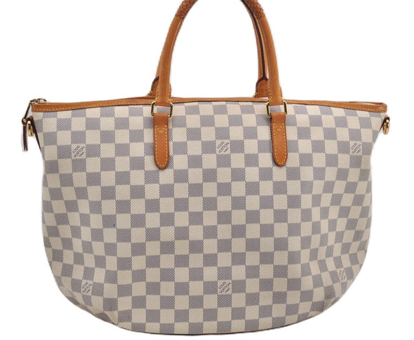 Authentic Louis Vuitton Damier Azur Riviera MM Shoulder Tote Bag N48252 LV 9285E