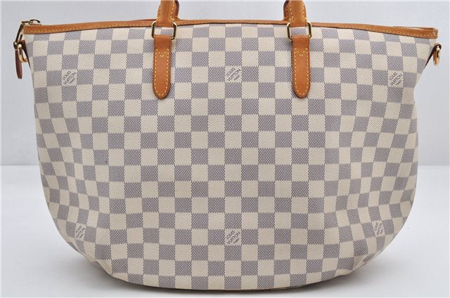 Authentic Louis Vuitton Damier Azur Riviera MM Shoulder Tote Bag N48252 LV 9285E