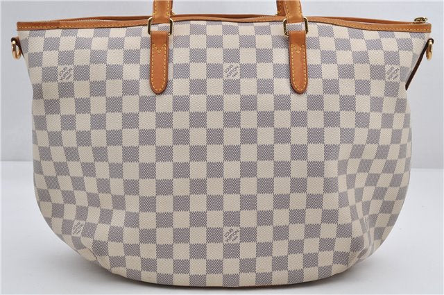 Authentic Louis Vuitton Damier Azur Riviera MM Shoulder Tote Bag N48252 LV 9285E