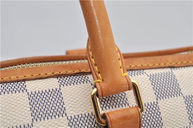 Authentic Louis Vuitton Damier Azur Riviera MM Shoulder Tote Bag N48252 LV 9285E