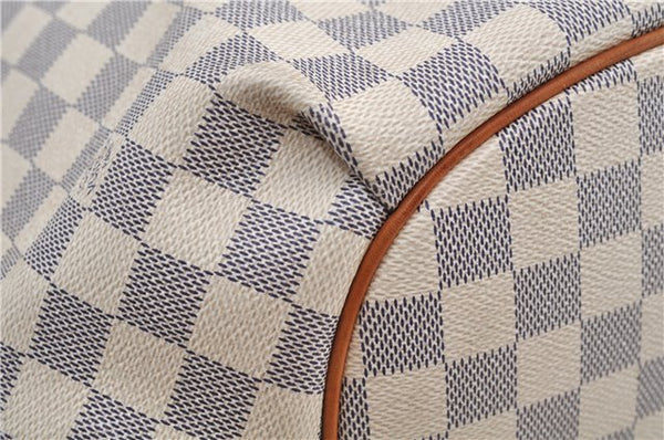 Authentic Louis Vuitton Damier Azur Riviera MM Shoulder Tote Bag N48252 LV 9285E