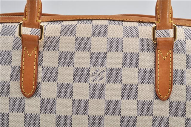 Authentic Louis Vuitton Damier Azur Riviera MM Shoulder Tote Bag N48252 LV 9285E