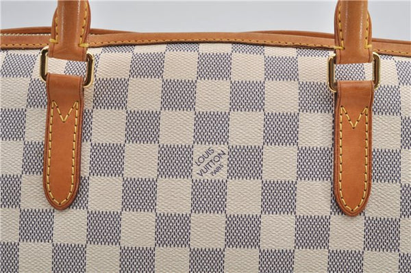 Authentic Louis Vuitton Damier Azur Riviera MM Shoulder Tote Bag N48252 LV 9285E