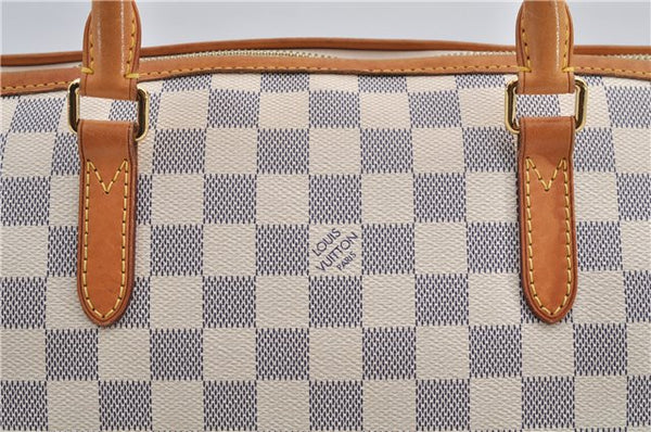 Authentic Louis Vuitton Damier Azur Riviera MM Shoulder Tote Bag N48252 LV 9285E