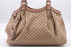 Authentic GUCCI Diamante Sukey Tote Bag Canvas Leather 211944 Beige 9288E