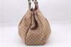 Authentic GUCCI Diamante Sukey Tote Bag Canvas Leather 211944 Beige 9288E