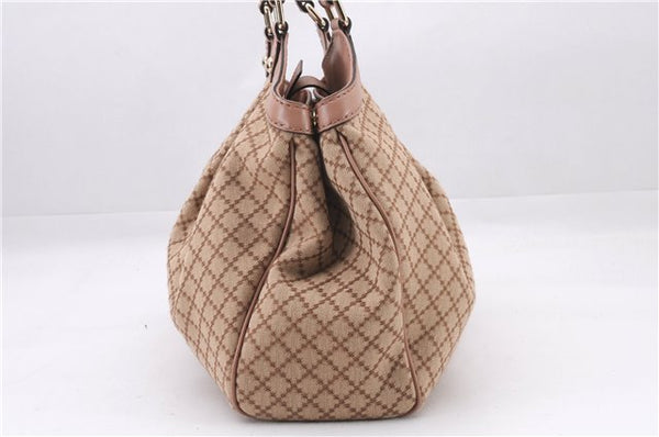 Authentic GUCCI Diamante Sukey Tote Bag Canvas Leather 211944 Beige 9288E