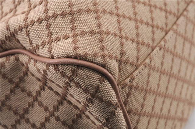 Authentic GUCCI Diamante Sukey Tote Bag Canvas Leather 211944 Beige 9288E