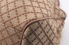 Authentic GUCCI Diamante Sukey Tote Bag Canvas Leather 211944 Beige 9288E