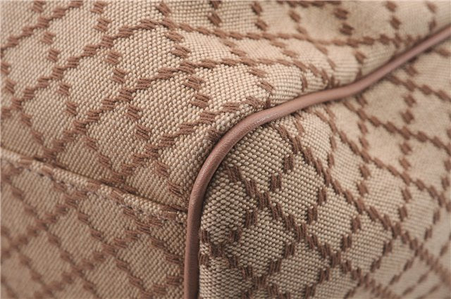 Authentic GUCCI Diamante Sukey Tote Bag Canvas Leather 211944 Beige 9288E