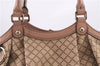 Authentic GUCCI Diamante Sukey Tote Bag Canvas Leather 211944 Beige 9288E