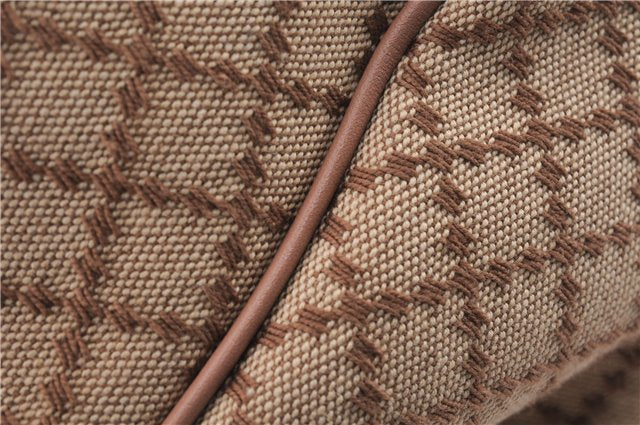 Authentic GUCCI Diamante Sukey Tote Bag Canvas Leather 211944 Beige 9288E