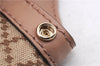 Authentic GUCCI Diamante Sukey Tote Bag Canvas Leather 211944 Beige 9288E