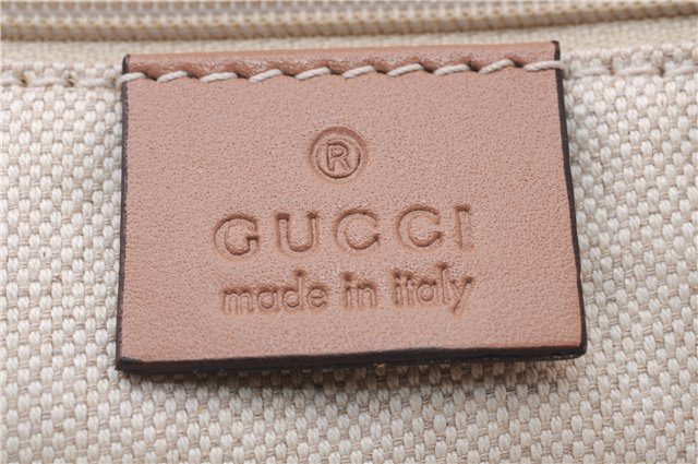 Authentic GUCCI Diamante Sukey Tote Bag Canvas Leather 211944 Beige 9288E