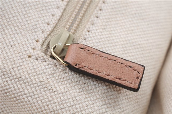 Authentic GUCCI Diamante Sukey Tote Bag Canvas Leather 211944 Beige 9288E