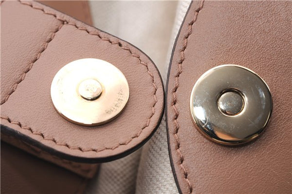 Authentic GUCCI Diamante Sukey Tote Bag Canvas Leather 211944 Beige 9288E