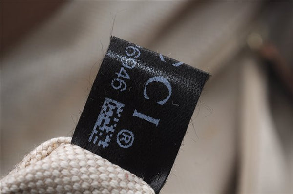 Authentic GUCCI Diamante Sukey Tote Bag Canvas Leather 211944 Beige 9288E