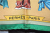 Authentic HERMES Carre 90 Scarf "Kachinas" Silk Green Box 9288F