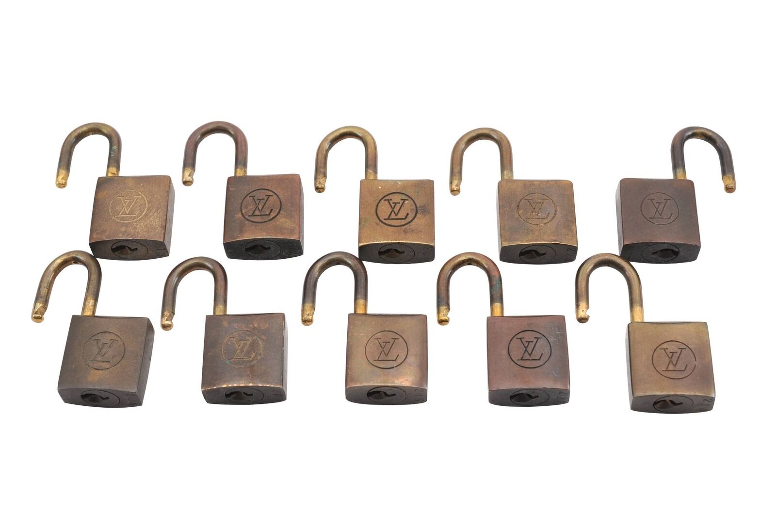 Authentic LOUIS VUITTON Padlock 10Set Old Model LV 9289B