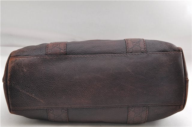 Authentic GUCCI Bamboo Guccissima Shoulder Tote Bag Leather 232947 Brown 9289D