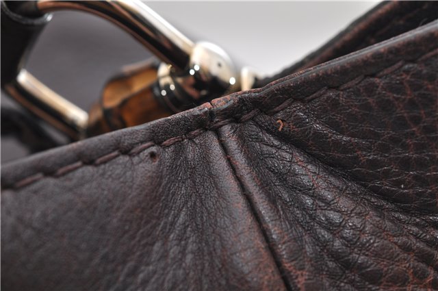 Authentic GUCCI Bamboo Guccissima Shoulder Tote Bag Leather 232947 Brown 9289D