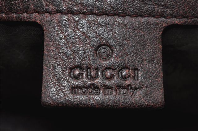 Authentic GUCCI Bamboo Guccissima Shoulder Tote Bag Leather 232947 Brown 9289D