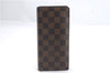 Authentic Louis Vuitton Damier Portefeuille Brazza Wallet N60017 LV 9290C