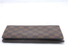 Authentic Louis Vuitton Damier Portefeuille Brazza Wallet N60017 LV 9290C