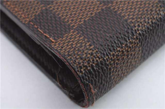 Authentic Louis Vuitton Damier Portefeuille Brazza Wallet N60017 LV 9290C