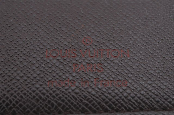 Authentic Louis Vuitton Damier Portefeuille Brazza Wallet N60017 LV 9290C