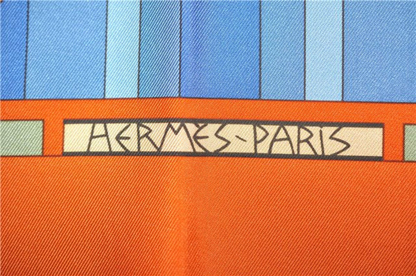 Authentic HERMES Carre 90 Scarf "LES SECRETS DE MINOS" Silk Orange Box 9290F