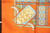 Authentic HERMES Carre 90 Scarf "LES SECRETS DE MINOS" Silk Orange Box 9290F