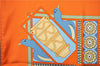 Authentic HERMES Carre 90 Scarf "LES SECRETS DE MINOS" Silk Orange Box 9290F