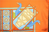 Authentic HERMES Carre 90 Scarf "LES SECRETS DE MINOS" Silk Orange Box 9290F