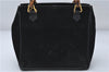 Authentic GUCCI Bamboo 2way Hand Shoulder Bag Purse Suede Leather Black 9291D