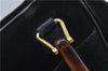 Authentic GUCCI Bamboo 2way Hand Shoulder Bag Purse Suede Leather Black 9291D