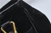 Authentic GUCCI Bamboo 2way Hand Shoulder Bag Purse Suede Leather Black 9291D