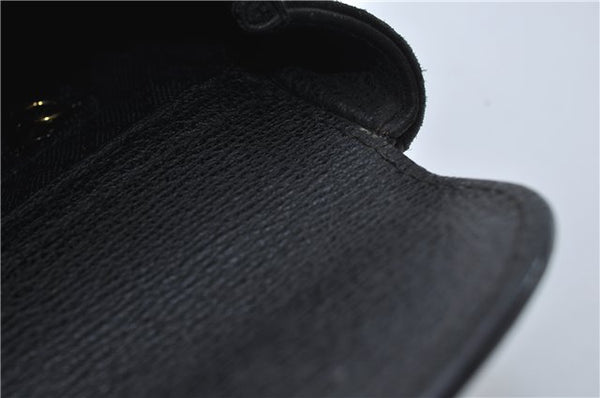 Authentic GUCCI Bamboo 2way Hand Shoulder Bag Purse Suede Leather Black 9291D