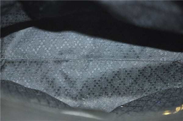 Authentic GUCCI Bamboo 2way Hand Shoulder Bag Purse Suede Leather Black 9291D