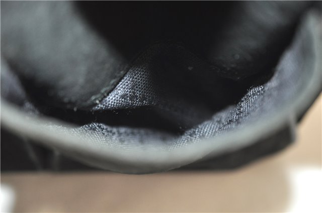 Authentic GUCCI Bamboo 2way Hand Shoulder Bag Purse Suede Leather Black 9291D