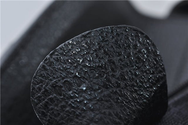 Authentic GUCCI Bamboo 2way Hand Shoulder Bag Purse Suede Leather Black 9291D