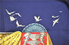 Authentic HERMES Carre 90 Scarf "L'ATLANTIDE" Silk Blue Paper Bag 9291F