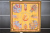 Authentic HERMES Carre 90 Scarf "CUIRS DU DESERT" Silk Khaki Green 9293F