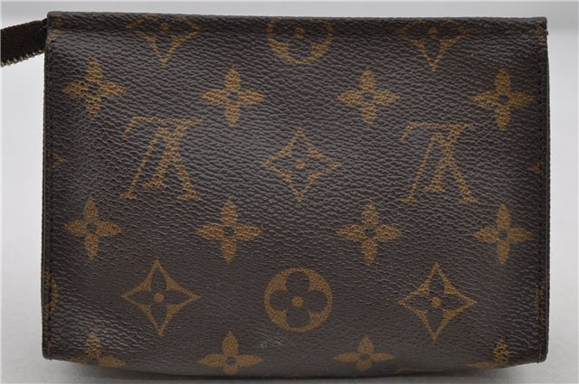 Auth Louis Vuitton Monogram Poche Toilette 15 Cosmetics Pouch M47546 LV 9295C