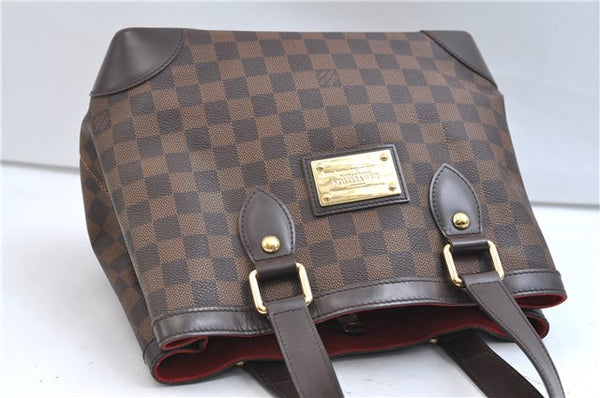 Authentic Louis Vuitton Damier Hampstead PM Shoulder Tote Bag N51205 LV 9295E