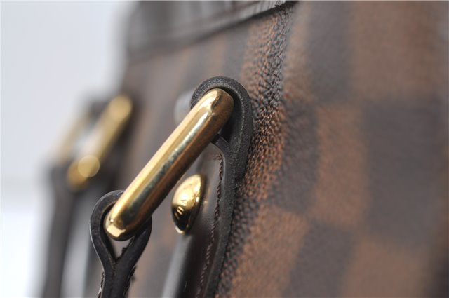 Authentic Louis Vuitton Damier Hampstead PM Shoulder Tote Bag N51205 LV 9295E